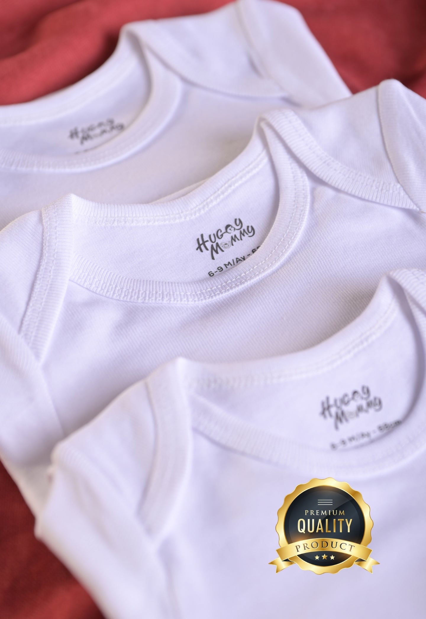 Premium %100 Organik Pamuk Beyaz Kısa Kol Bebek Body Zıbın Çıtçıtlı Bebek Badi 3'lü Set - Çıtçıt Uzatma Hediye