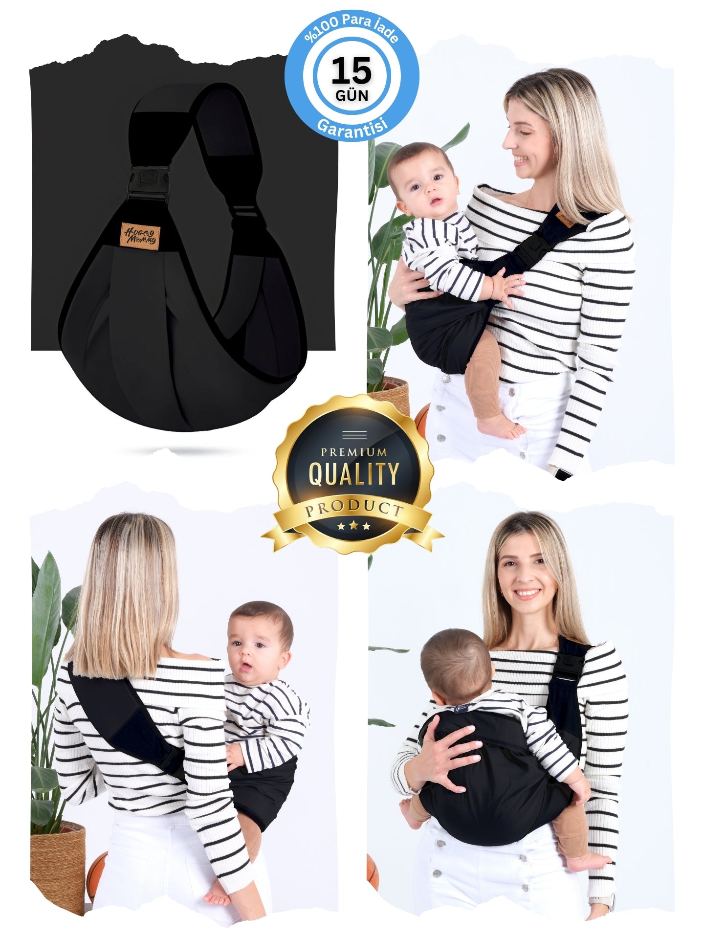 Ergonomik Bebek Taşıma Askısı | HuggyMommy™